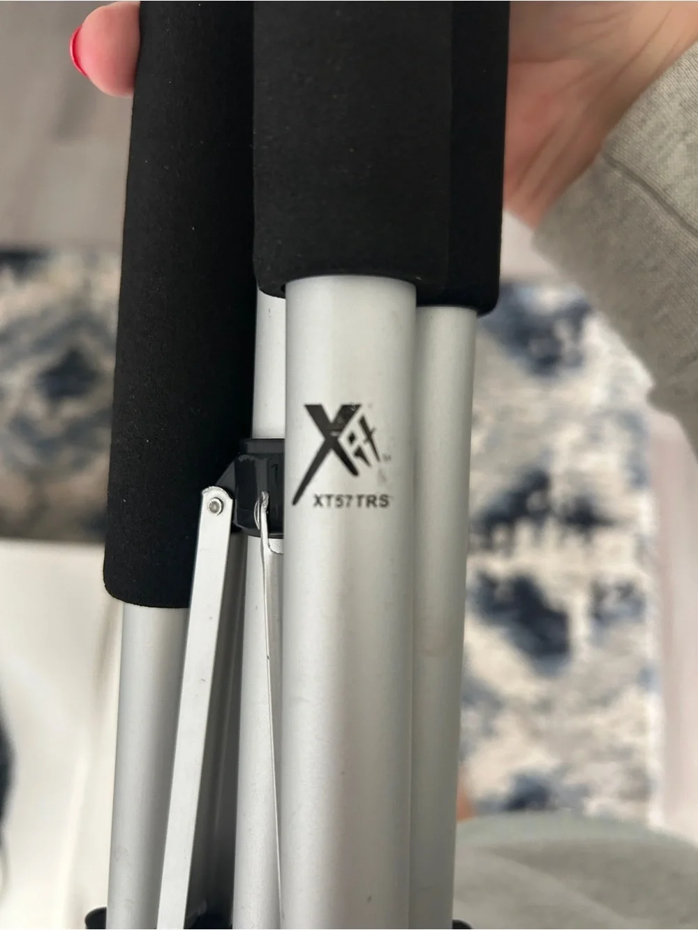 Lightweight Silver and Black Camera Tripod - Adjustable Pan Head